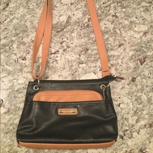 Black leather purse